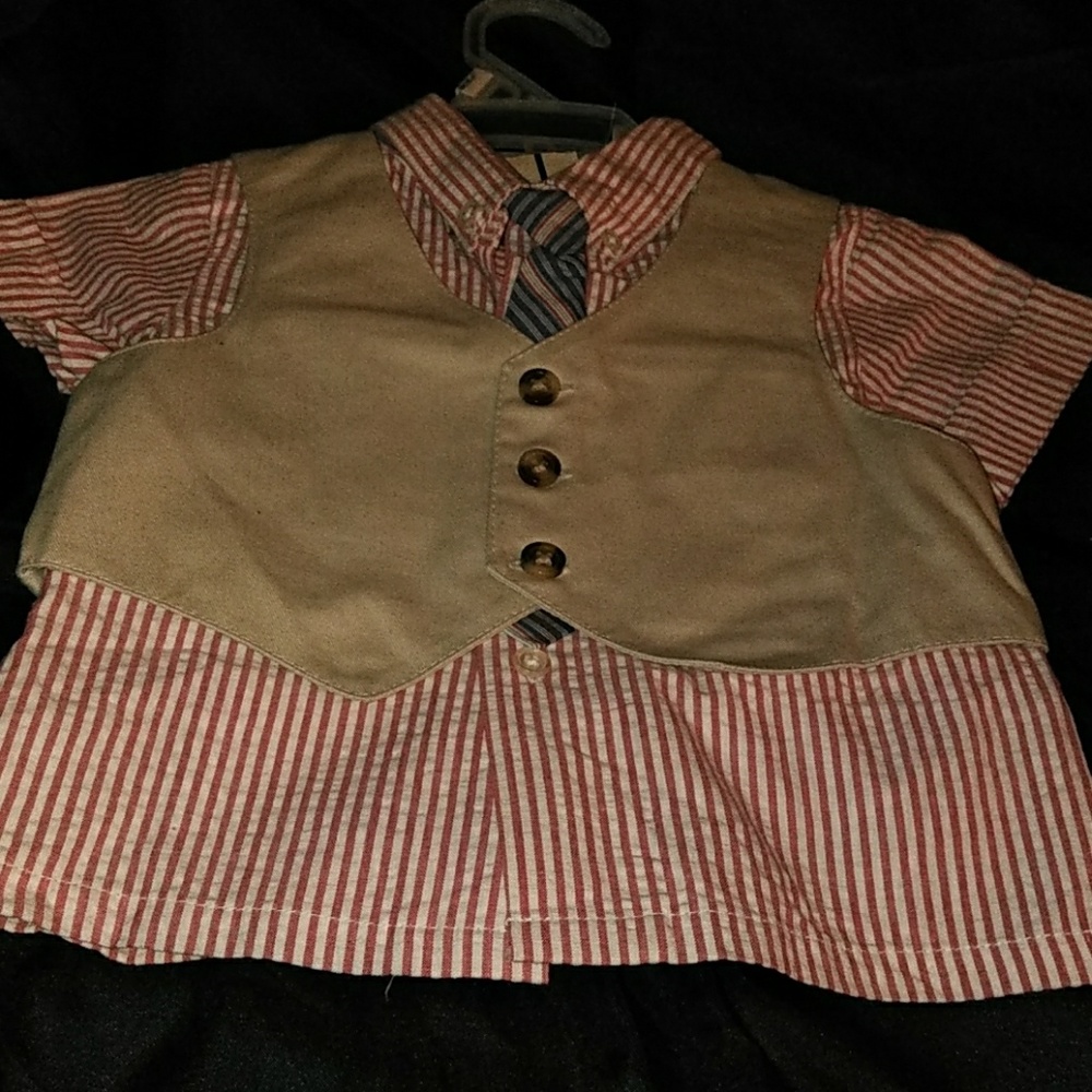 New, Little Billy 3 pc Khaki vest, shirt, tie